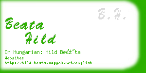 beata hild business card